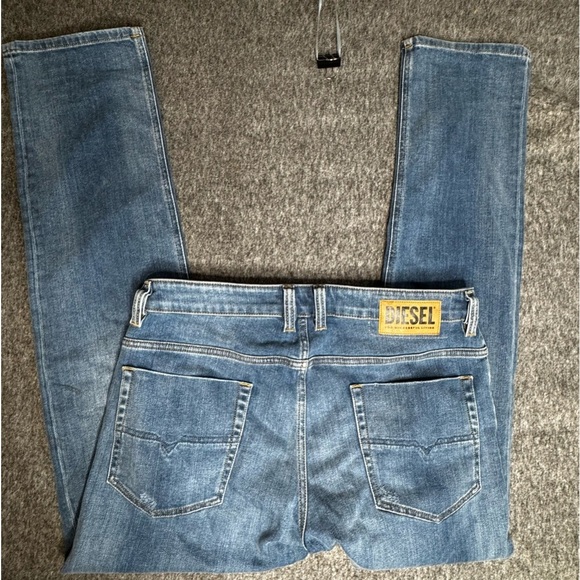 Diesel Safado-X Jeans 34 x 30 Straight Leg Button Fly Pants Medium Light Wash - Picture 8 of 14